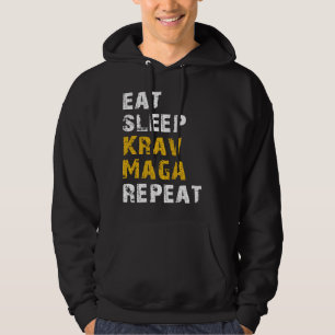 essen Sie Schlaf Krav Maga Hoodie