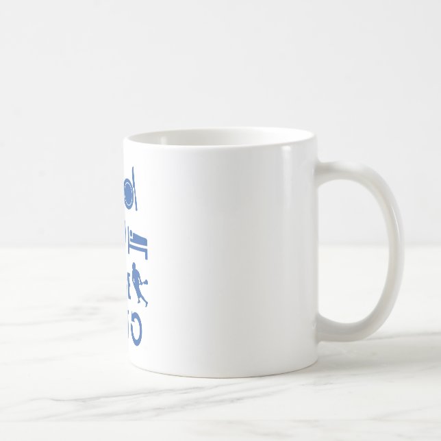 Essen Sie Schlaf Lacrosse Kaffeetasse (Rechts)
