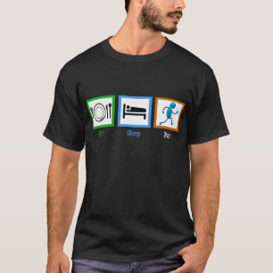 Essen Sie Schlaf-Lauf T-Shirt