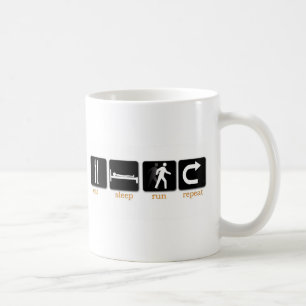 Essen Sie Schlaf-Laufwiederholung Tasse