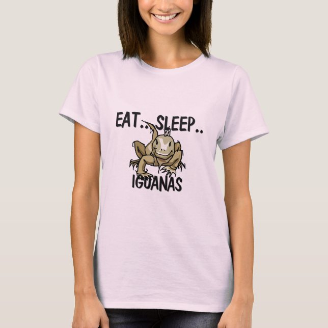 Essen Sie Schlaf LEGUANE T-Shirt (Vorderseite)