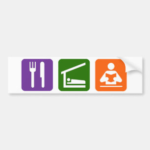 Essen Sie Schlaf-Lesung Autoaufkleber