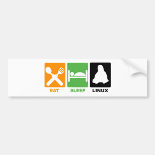 ESSEN SIE SCHLAF LINUX AUTOAUFKLEBER