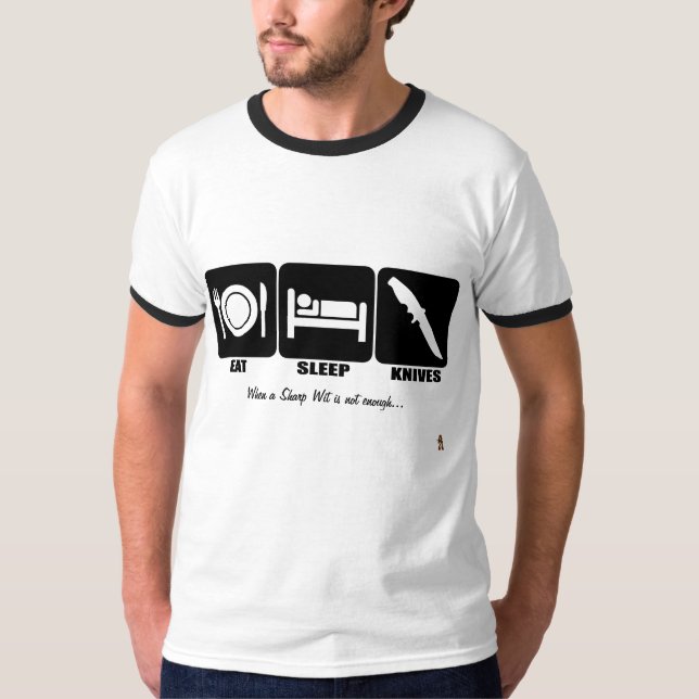 Essen Sie Schlaf-Messer T-Shirt (Vorderseite)