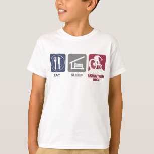 Essen Sie Schlaf-Mountainbike T-Shirt