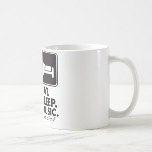 Essen Sie Schlaf-Musik - Schwarzes Kaffeetasse
