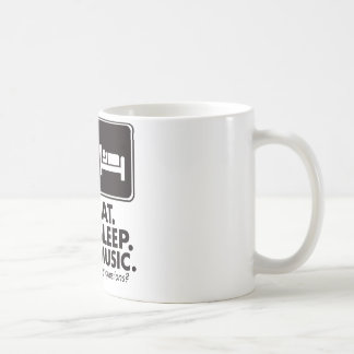 Essen Sie Schlaf-Musik - Schwarzes Kaffeetasse