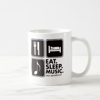 Essen Sie Schlaf-Musik - Schwarzes Tasse