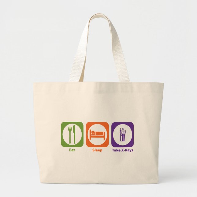 Essen Sie Schlaf nehmen Röntgenstrahlen Jumbo Stoffbeutel (Vorne)