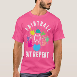 Essen Sie Schlaf Paintball Airsoft Wiederholen Spi T-Shirt