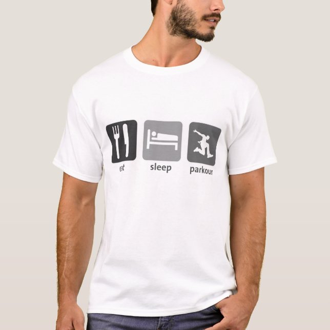 Essen Sie Schlaf Parkour T-Shirt (Vorderseite)