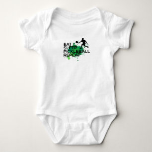 Essen Sie Schlaf Pickleball, wiederholen Baby Strampler