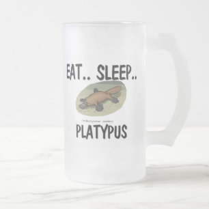 Essen Sie Schlaf PLATYPUS Mattglas Bierglas