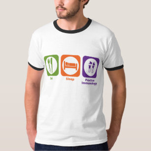 Essen Sie Schlaf-Praxis-Immunologie T-Shirt