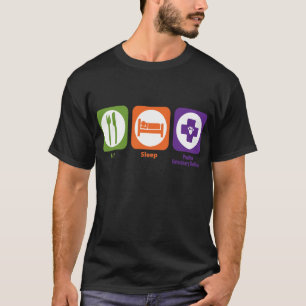 Essen Sie Schlaf-Praxis-Veterinärmedizin T-Shirt