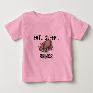 Essen Sie Schlaf RHINOS Baby T-shirt