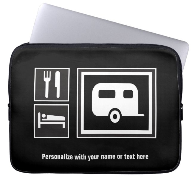 Essen Sie Schlaf RV Laptopschutzhülle (Vorderseite)