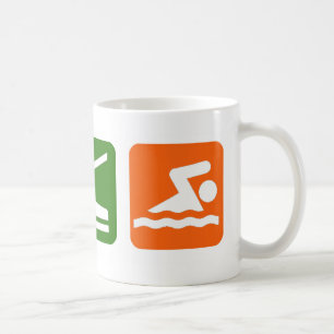 Essen Sie Schlaf-Schwimmen Tasse