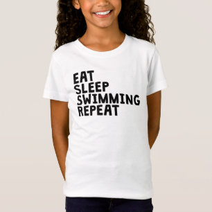 Essen Sie Schlaf-Schwimmen-Wiederholung T-Shirt