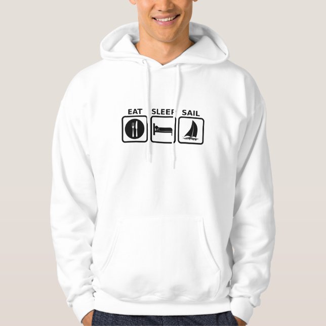 Essen Sie Schlaf-Segel Hoodie (Vorderseite)