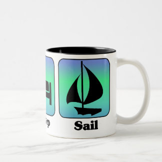 Essen Sie Schlaf-Segel-Tasse Zweifarbige Tasse