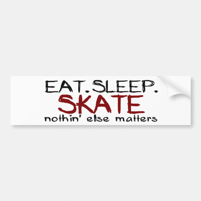 Essen Sie Schlaf-Skate Autoaufkleber (Vorne)