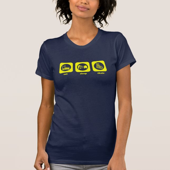 Essen Sie. Schlaf. Skate. T - Shirt (Vorderseite)