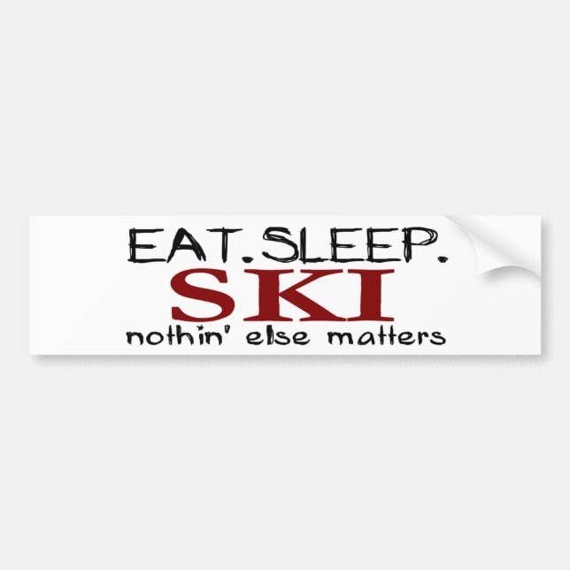 Essen Sie Schlaf-Ski Autoaufkleber (Vorne)