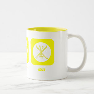 Essen Sie. Schlaf. Ski. Tasse