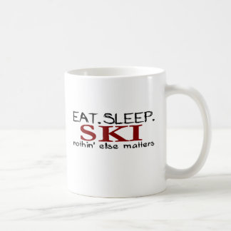 Essen Sie Schlaf-Ski Tasse