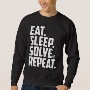 Essen Sie Schlaf Solve Wiederholung Geschwindigkei Sweatshirt