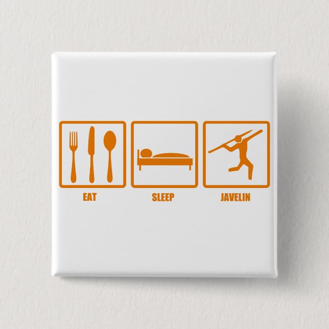 Essen Sie Schlaf-Speer Button (Vorderseite)