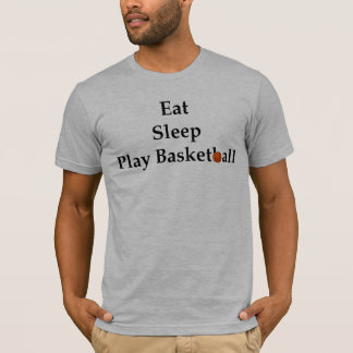 Essen Sie Schlaf-Spiel-Basketball-T - Shirt