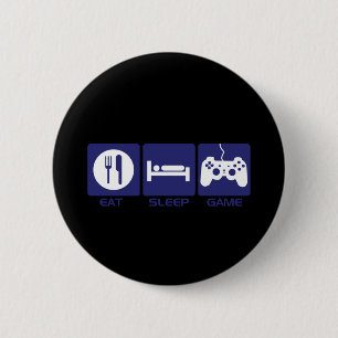Essen Sie Schlaf-Spiel Button