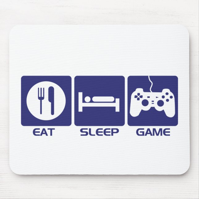 Essen Sie Schlaf-Spiel Mousepad (Vorne)