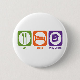 Essen Sie Schlaf-Spiel-Organ Button
