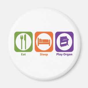 Essen Sie Schlaf-Spiel-Organ Magnet