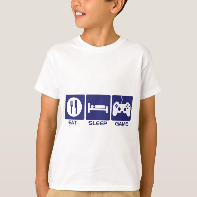 Essen Sie Schlaf-Spiel - T-Shirt (Vorderseite)