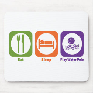 Essen Sie Schlaf-Spiel-Wasserball Mousepad