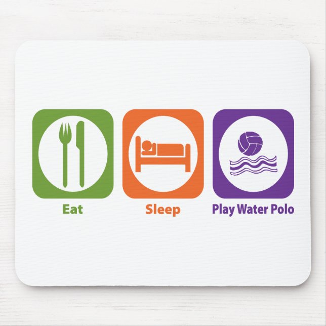 Essen Sie Schlaf-Spiel-Wasserball Mousepad (Vorne)