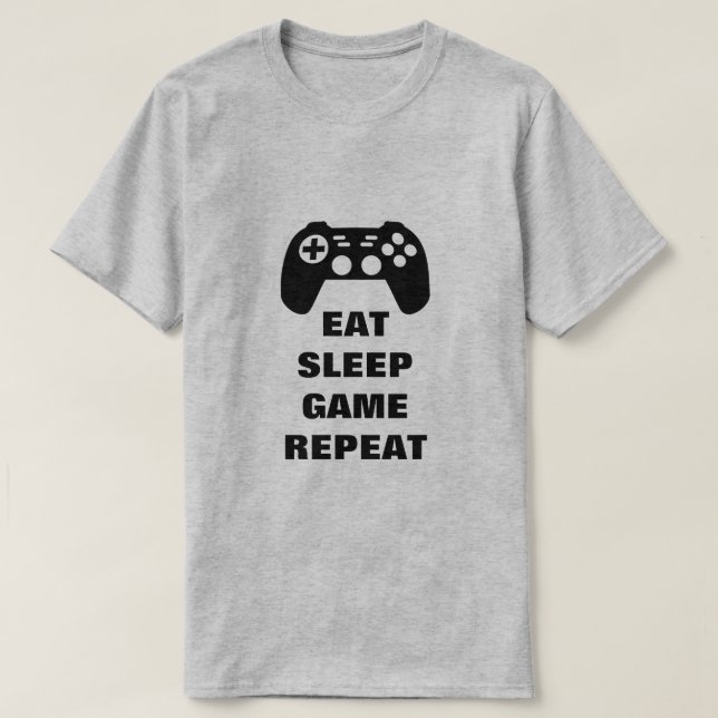 Essen Sie Schlaf-Spiel wiederholen Gamepad t Shirt (Design vorne)