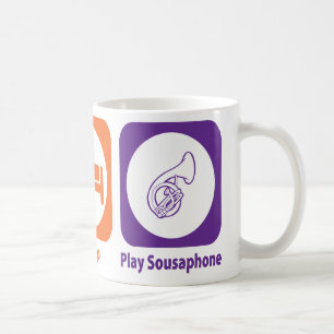 Essen Sie Schlaf-SpielSousaphone Kaffeetasse