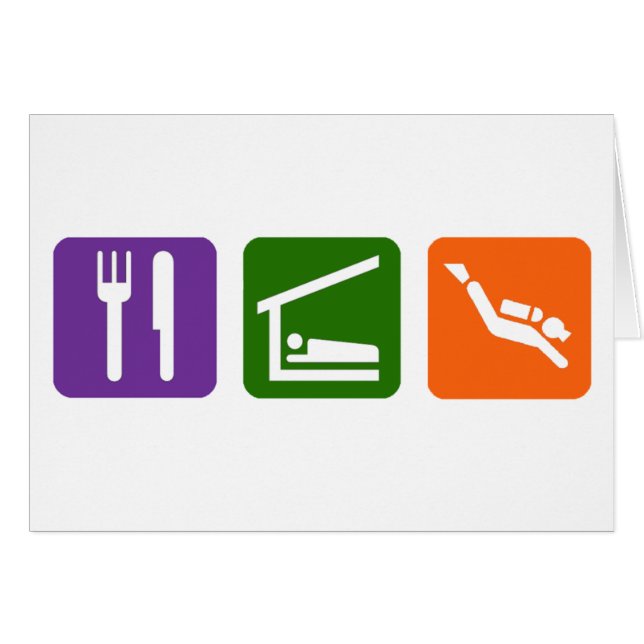 Essen Sie Schlaf-Sporttauchen (Vorderseite (Horizontal))