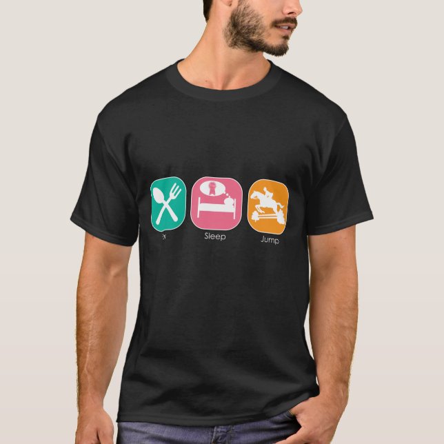 Essen Sie Schlaf-Sprung T-Shirt (Vorderseite)