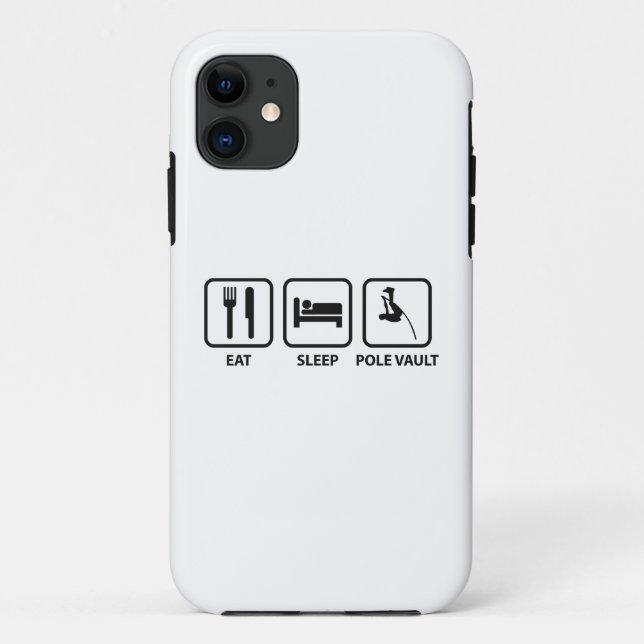 Essen Sie Schlaf-Stabhochsprung Case-Mate iPhone Hülle (Rückseite)