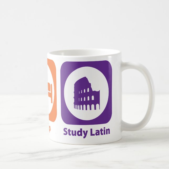 Essen Sie Schlaf-Studien-Latein Kaffeetasse (Rechts)
