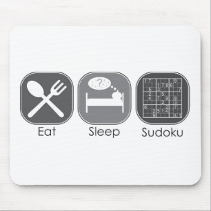 Essen Sie Schlaf Sudoku Kopie Mousepad