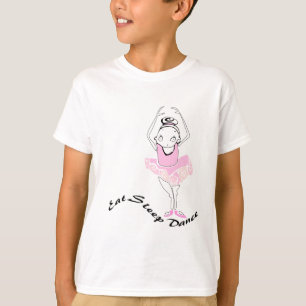 Essen Sie Schlaf-Tanz-Ballett T-Shirt
