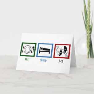 Essen Sie Schlaf-Tat Karte