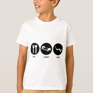 Essen Sie Schlaf-Tauchen T-Shirt